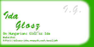 ida glosz business card